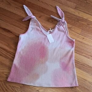 NEW Ava James Tie-Dye Waffle Tank with Tied Sleeves ■ Size M